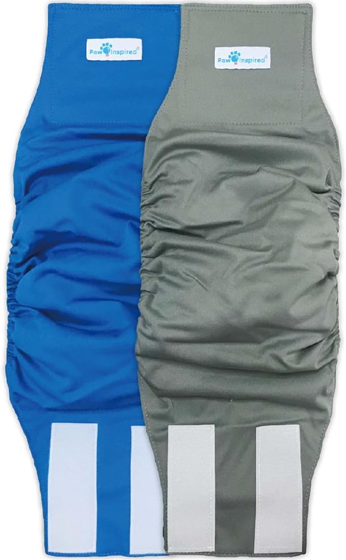 Paw Inspired Male Dog Wraps Washable, Belly Band for Dogs Washable