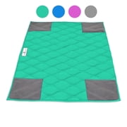 Paw Inspired PopCorner Guinea Pig Fleece Cage Liners for C&C 2x3 | Fleece Bedding for Guinea Pigs, Ferrets, Rabbits, Hamsters, Small Animals | Reinforced Corners Pee Pad (Green)