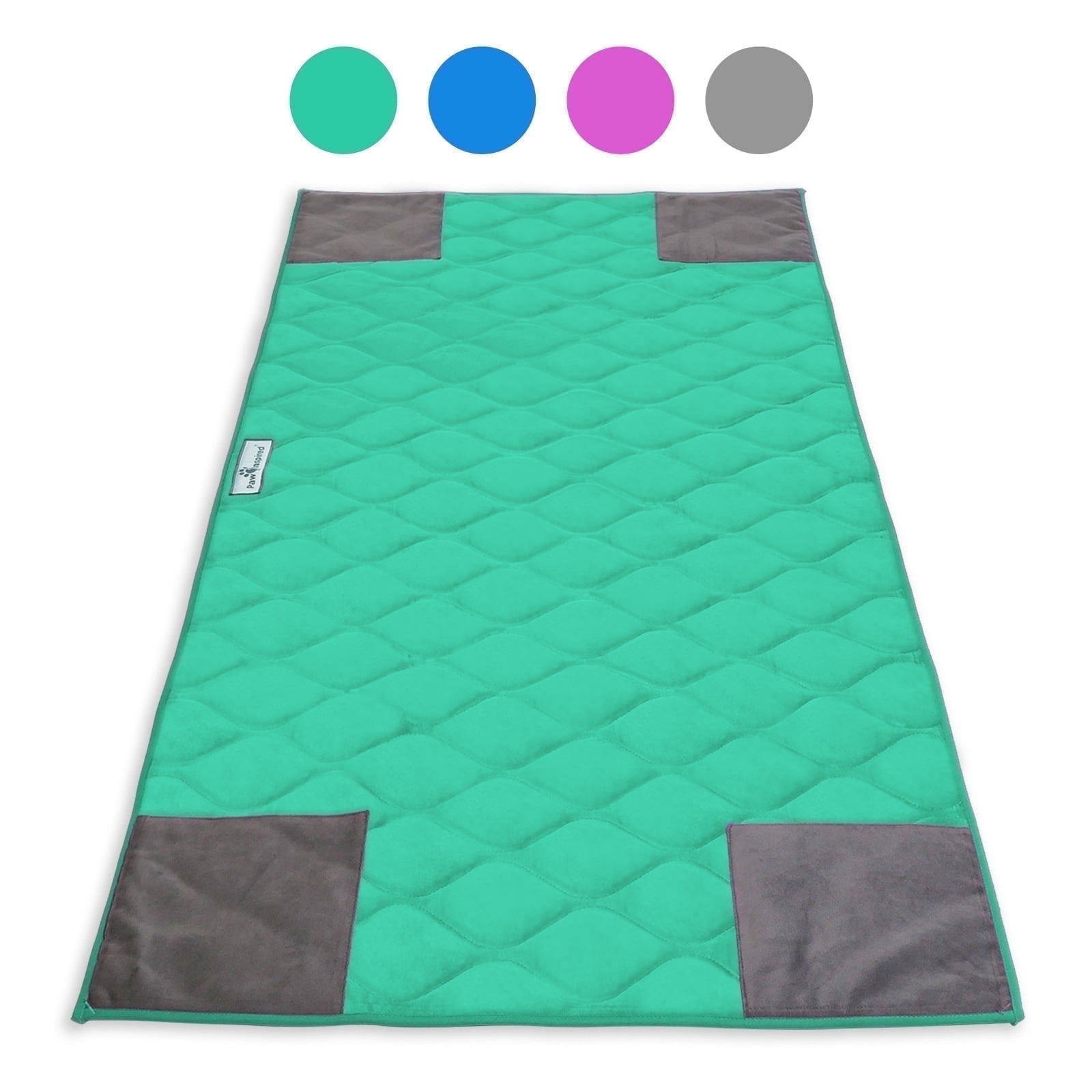 Paw Inspired PopCorner Guinea Pig Fleece Cage Liners for Midwest and C&C | Fleece Bedding for Guinea Pigs, Ferrets, Rabbits, Hamsters, Small Animals | Reinforced Corners Pee Pads (C&C 2x4, Green)
