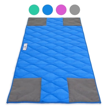 Paw Inspired PopCorner Guinea Pig Fleece Cage Liners for Midwest | Fleece Bedding for Guinea Pigs, Ferrets, Rabbits, Hamsters, Small Animals | Reinforced Corners Pee Pads (Midwest, Blue)