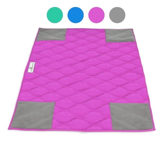 Paw Inspired PopCorner Guinea Pig Fleece Cage Liners for Midwest and C&C | Fleece Bedding for Guinea Pigs, Ferrets, Rabbits, Hamsters, Small Animals | Reinforced Corners Pee Pads (C&C 2x3, Pink)