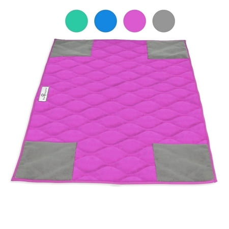Paw Inspired PopCorner Guinea Pig Fleece Cage Liners for Midwest and C&C | Fleece Bedding for Guinea Pigs, Ferrets, Rabbits, Hamsters, Small Animals | Reinforced Corners Pee Pads (C&C 2x3, Pink)