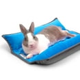 thumbnail image 1 of Paw Inspired Snuggle Bunny Bed for Rabbits, Cat and Other Small Pets and Animals | Reversible Fleece Bedding with Padded Sides (Gray/Blue), 1 of 6