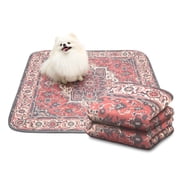 Paw Inspired Washable Dog Pee Rugs Washable Pee Pads 36x36” (2 Pack) | Reusable Puppy Pads for Potty Training, Whelping, Waterproof Mat | Leakproof, Non-Slip Liner (Persian)