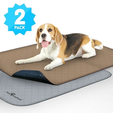 2ct Paw Inspired Dog Crate Pads Mats size 35x22” for Use with 36” Kennel and Crate | Washable Waterproof Dog Pee Pads