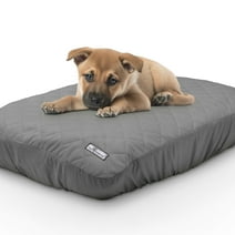 Paw Inspired® Waterproof Replacement Fitted Dog Bed Cover | Washable Bed Protector for Dog Mattress | Removable Replacement Cover Ideal for 36-Inch Pet Bed (Gray)
