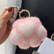 Paw Keychain under $5! Cagogo Paw Print Keychain, Simulation Mink Fur Keychain, Cute Cat Paw Keyring, Plush Bag Charm, Car Key Accessory, Gift for Pet Lovers, Daily Life Decoration