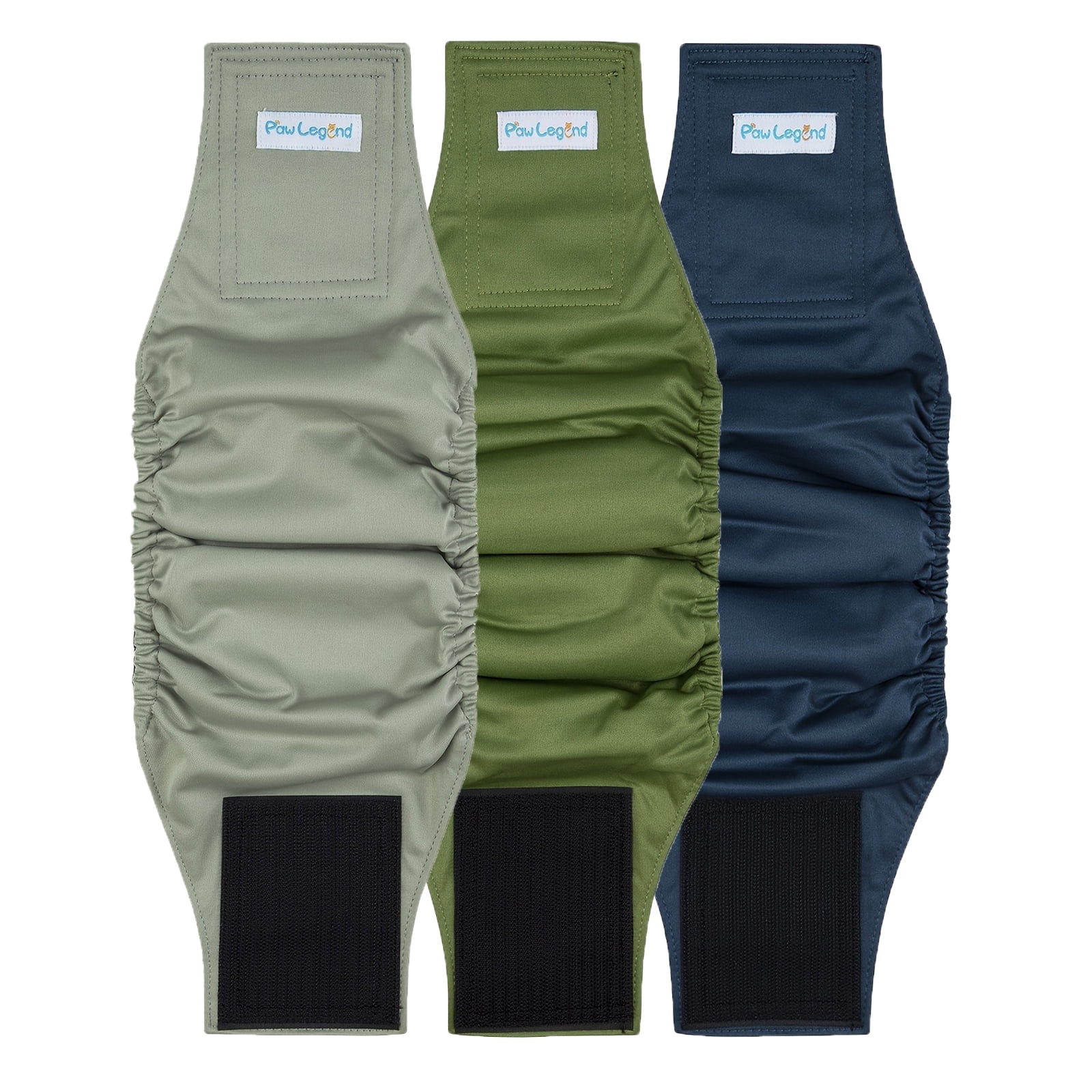 Paw Legend Washable Dog Belly Wrap Diapers for Male Dog (3 Pack)