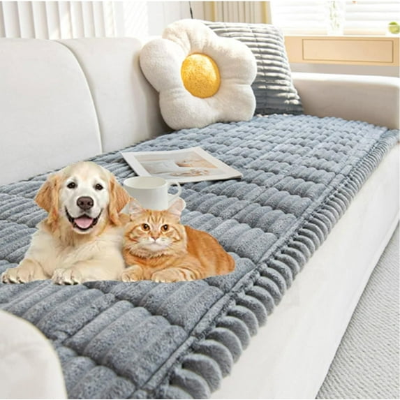 Paw Lounge Plush Pet Couch Cover - Corduroy, Waterproof & Non-Slip, Washable Sofa Protector for Dogs & Cats