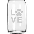 thumbnail image 1 of Paw Love 6 Puppy Love Paw Prints Etched 16oz Libbey Can Glass, 1 of 1