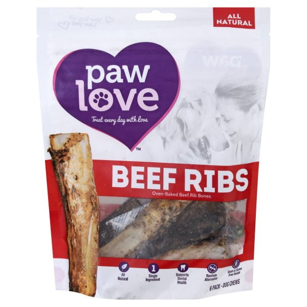 Paw Love Oven Baked Beef Rib Bone Dog Treat