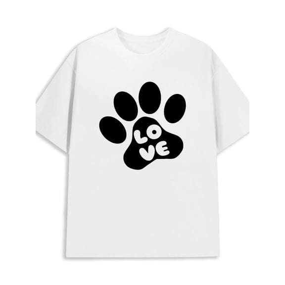 Paw Love Tee 180G 100% Cotton 180G 100% Cotton men limited edition plus size plus size white Classic Unisex Shirt Cotton tshirts Casual Unisex Shirt Crewneck tshirts new years gifts