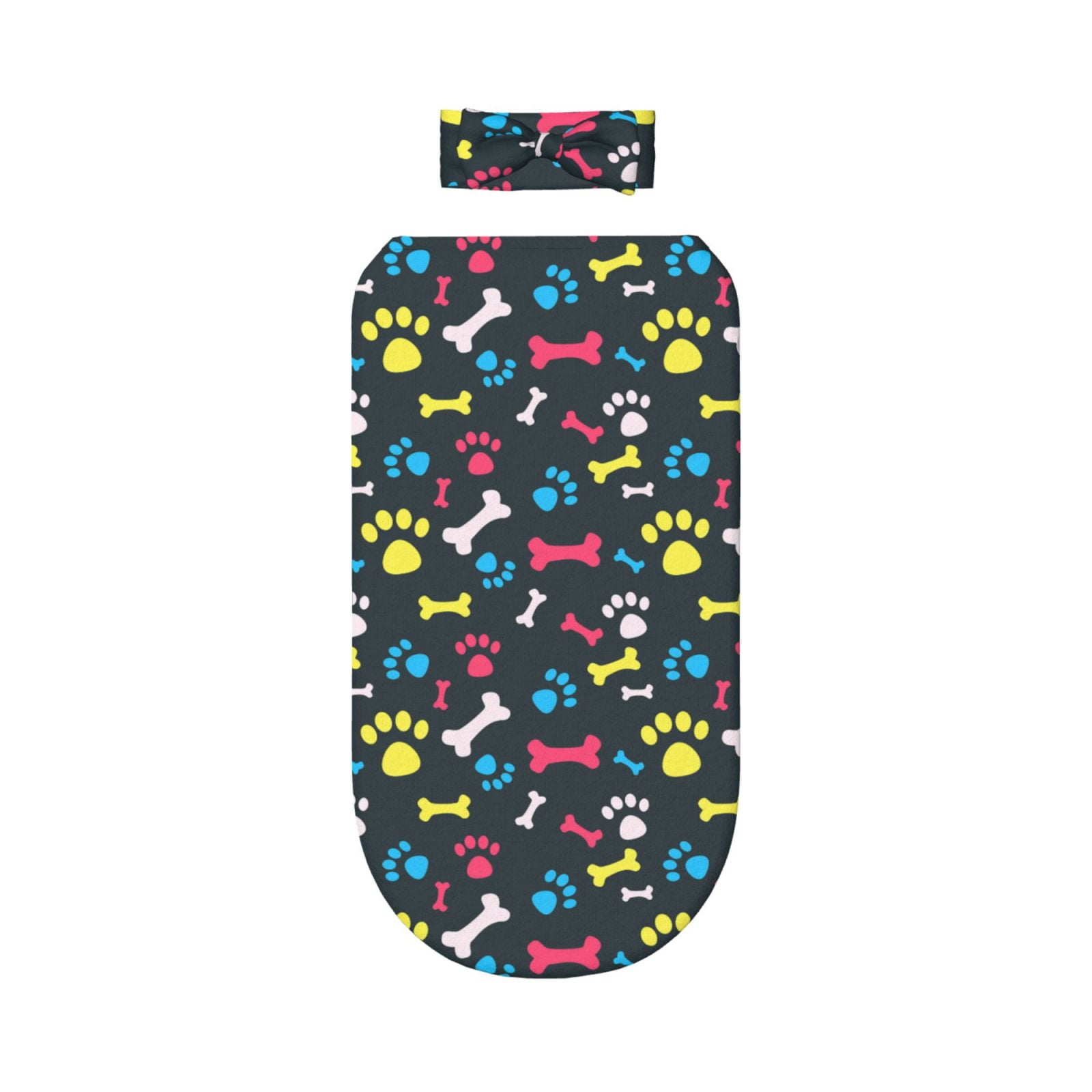 Paw Marks Bones Baby Swaddle Blanket Stretchy Baby Blanket Soft Sleep