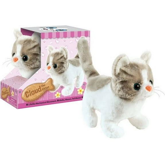 Paw Pals Kids Cloud the Kitten Stuffed Animals & Plush Toys, Gray, 0.75 oz