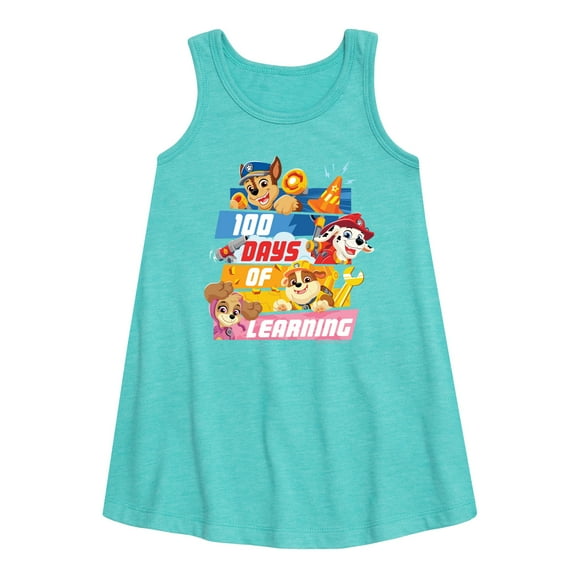 Paw Patrol - 100 Days Of Learning - Toddler & Youth Girls A-line Dress