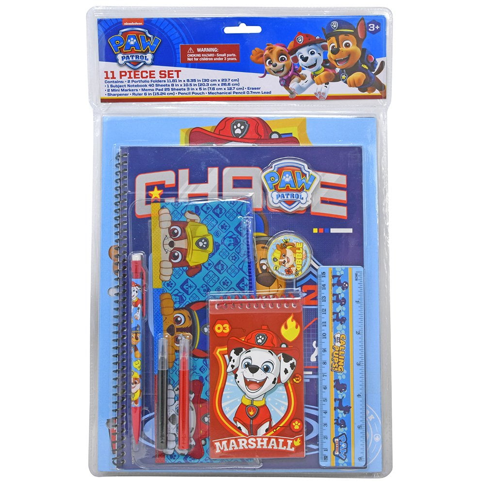 Paw Patrol 11pc Value Set in Bag with Header & Molded EVA Pencil Case