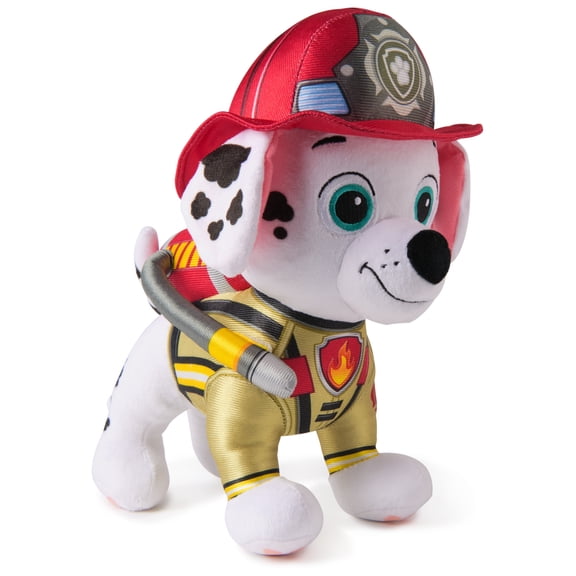 PAW Patrol: Fire Rescue Marshall Plush Toy with Fire Extinguisher Backpack for Kids 3+