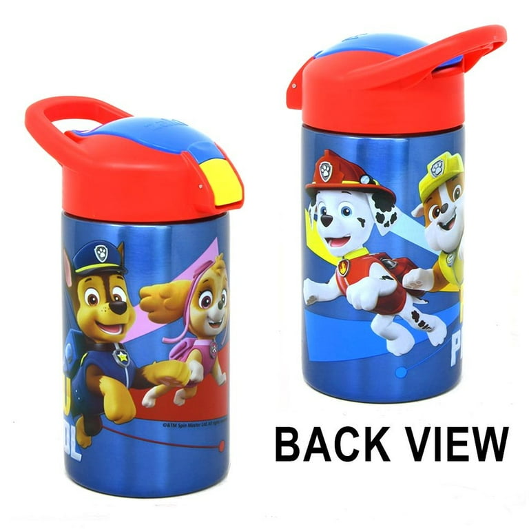 Paw Patrol 15.5oz Stainless Steel Vector Bottle with push button spout 