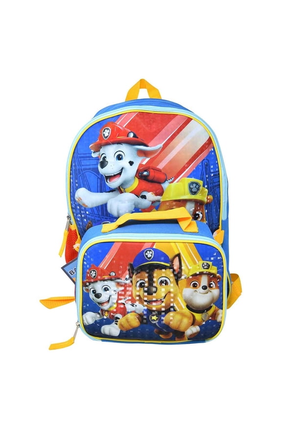 16" Shoulder Backpack for School with Rectangular Lunch Bag, for Boys
