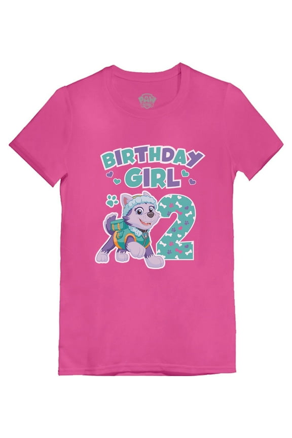 Paw Patrol 2 Birthday Girl Shirt for Girls Toddler 2nd Birthday Shirt