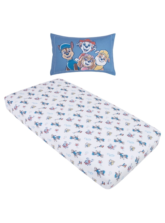 Paw Patrol 2-Piece Toddler Sheet Set, One Fitted Sheet, One Standard Pillowcase