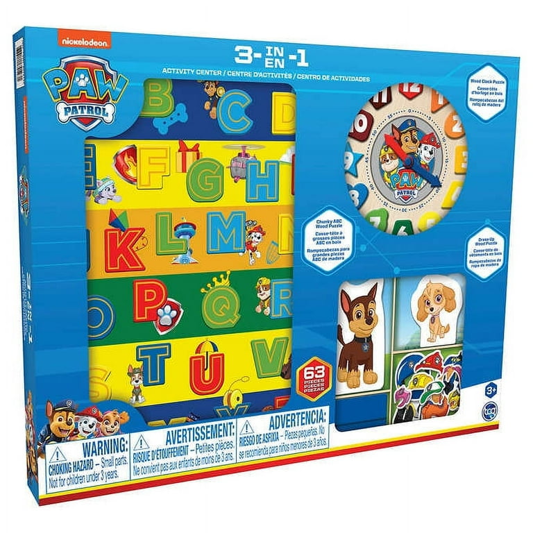 Paw Patrol Toddler's 3-in-1 Educational Wooden Activity Center