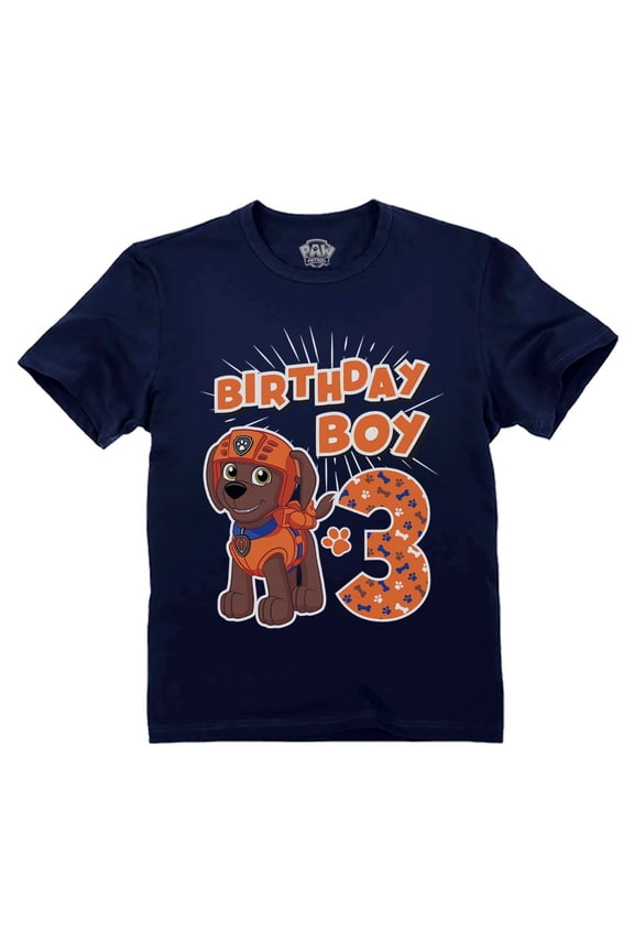 Paw Patrol 3rd Birthday Boy Shirt Paw Patrol Boy Birthday T-Shirt: Celebrate with Rubble, Marshall, Rocky, & Zuma