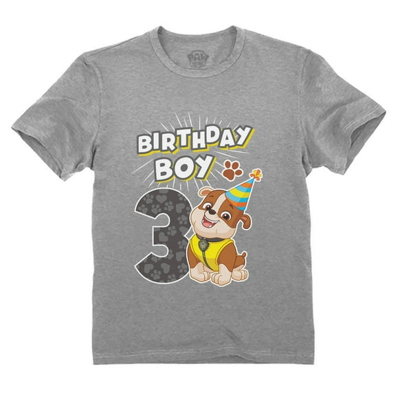 Paw Patrol 3rd Birthday Boy Shirt Paw Patrol Boy Birthday T-Shirt: Celebrate with Rubble, Marshall, Rocky, & Zuma
