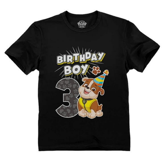 Paw Patrol 3rd Birthday Boy Shirt Paw Patrol Boy Birthday T-Shirt: Celebrate with Rubble, Marshall, Rocky, & Zuma