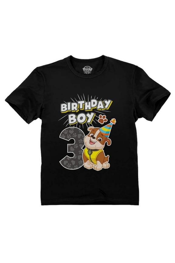 Paw Patrol 3rd Birthday Boy Shirt Paw Patrol Boy Birthday T-Shirt: Celebrate with Rubble, Marshall, Rocky, & Zuma