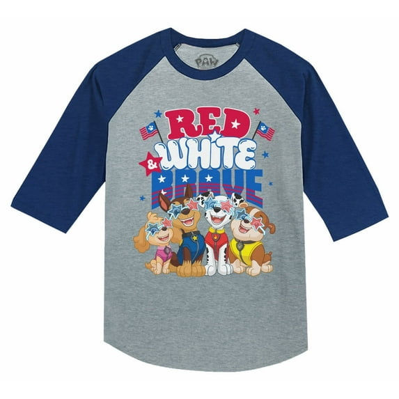 Paw Patrol 4th of July Celebration Outfit - USA Flag Patriotic Toddler Kids T-Shirt - Perfect for Boys and Girls - Celebratory Fourth of July Clothing - Blue 4T