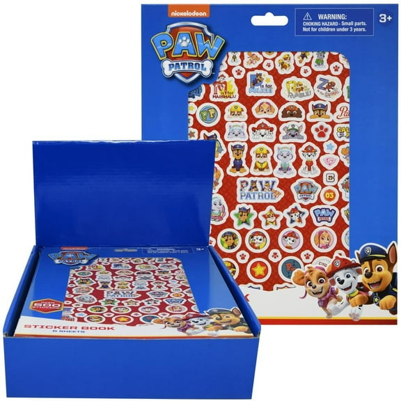 Paw Patrol 8x10" 6 Sheets Sticker Book in PDQ- 6 PACK