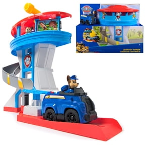 PAW Patrol Lookout Tower with 2 Chase Action Figures, Vehicle & Launcher, for Kids 3+