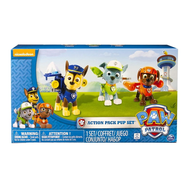 PAW Patrol Action Pack Pups 3Pk Chase Rocky Zuma Set - Walmart.com