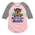 thumbnail image 1 of Paw Patrol - Adventure Awaits - Toddler And Youth Girls Raglan Graphic T-Shirt, 1 of 6