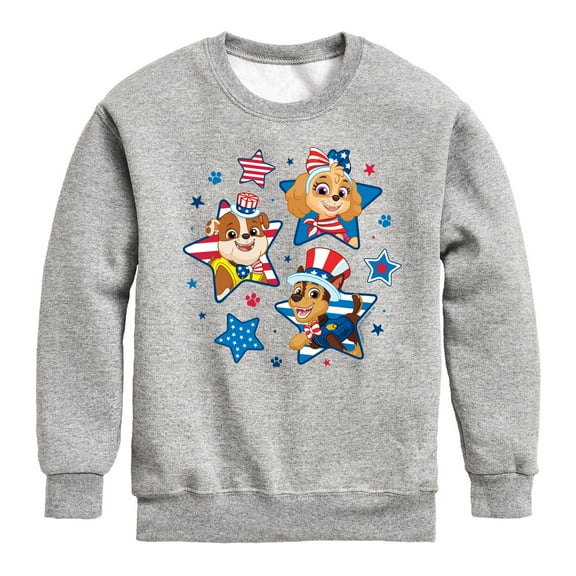 Paw Patrol - Americana - 4th of July Pup Stars - Toddler & Youth Crewneck Fleece Sweatshirt