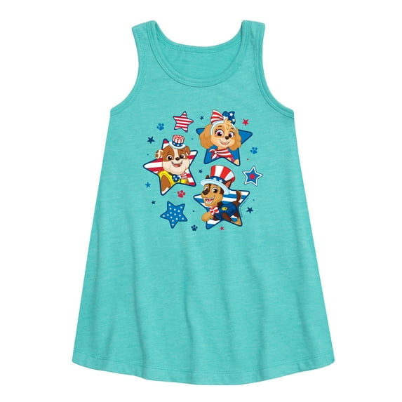 Paw Patrol - Americana - 4th of July Pup Stars - Toddler & Youth Girls A-line Dress