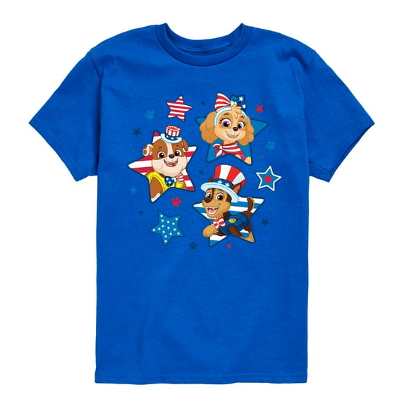 Paw Patrol - Americana - 4th of July Pup Stars - Toddler & Youth Short Sleeve Graphic T-Shirt