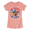 thumbnail image 1 of Paw Patrol - Americana - Be Happy, Be Free - Toddler & Youth Girls Short Sleeve Graphic T-Shirt, 1 of 6