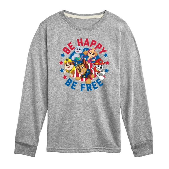 Paw Patrol - Americana - Be Happy, Be Free - Toddler & Youth Long Sleeve Graphic T-Shirt