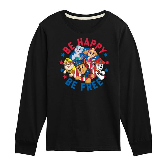 Paw Patrol - Americana - Be Happy, Be Free - Toddler & Youth Long Sleeve Graphic T-Shirt