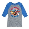 thumbnail image 1 of Paw Patrol - Americana - Be Happy, Be Free - Toddler & Youth Raglan Graphic T-Shirt, 1 of 5