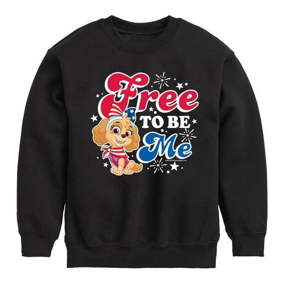 Paw Patrol - Americana - Free to be Me - Toddler & Youth Crewneck Fleece Sweatshirt