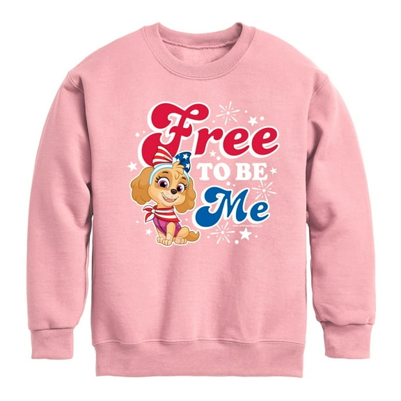 Paw Patrol - Americana - Free to be Me - Toddler & Youth Crewneck Fleece Sweatshirt