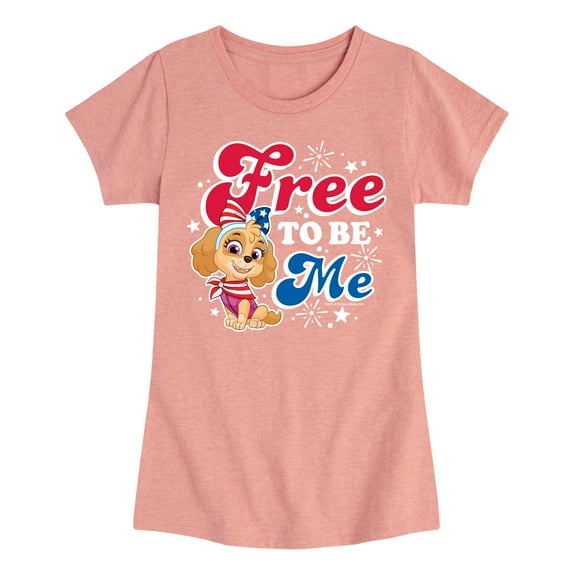 Paw Patrol - Americana - Free to be Me - Toddler & Youth Girls Short Sleeve Graphic T-Shirt
