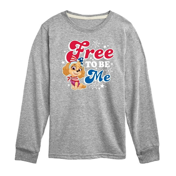 Paw Patrol - Americana - Free to be Me - Toddler & Youth Long Sleeve Graphic T-Shirt