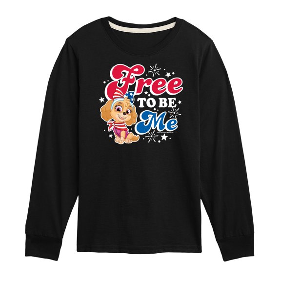 Paw Patrol - Americana - Free to be Me - Toddler & Youth Long Sleeve Graphic T-Shirt
