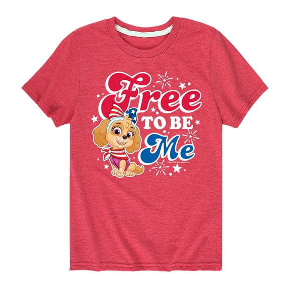 Paw Patrol - Americana - Free to be Me - Toddler & Youth Short Sleeve Graphic T-Shirt