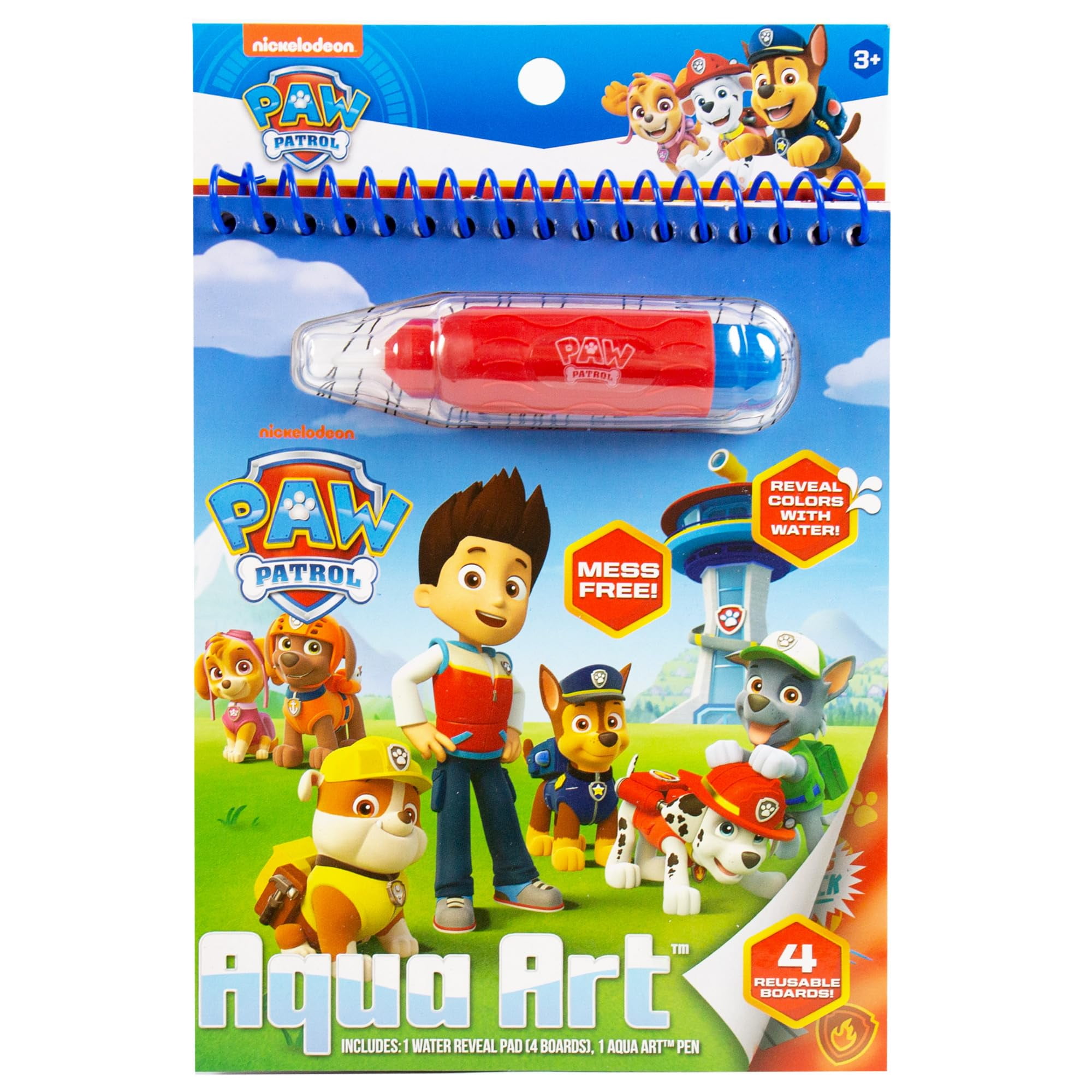 Paw Patrol Aqua Art, Includes 4 Reusable Pages of Water Art & Water Pen ...