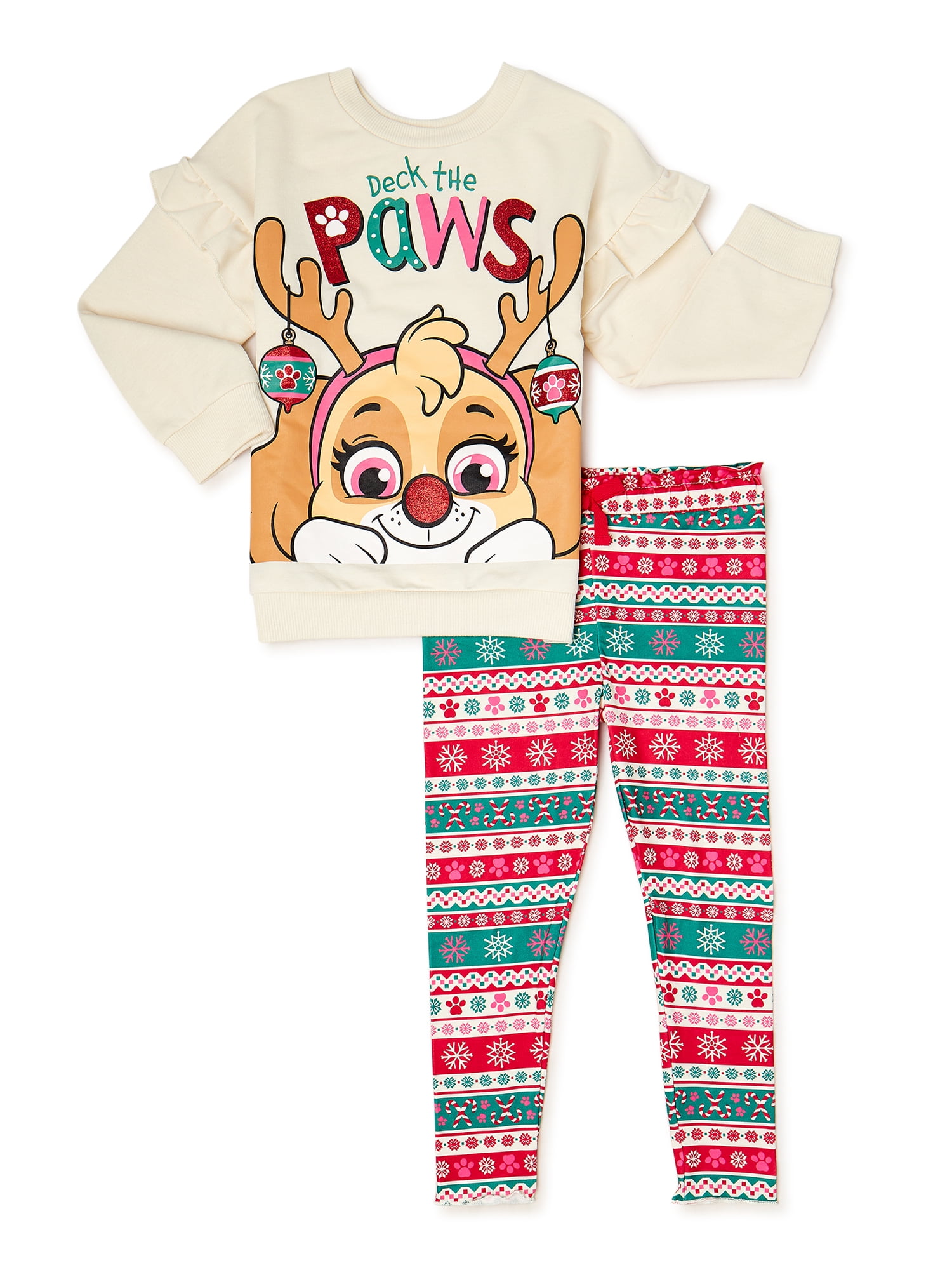 Paw Patrol Baby & Toddler Girls Crewneck Sweatshirt with Leggings, 2